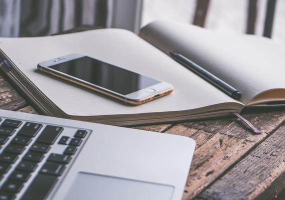 laptop with phone